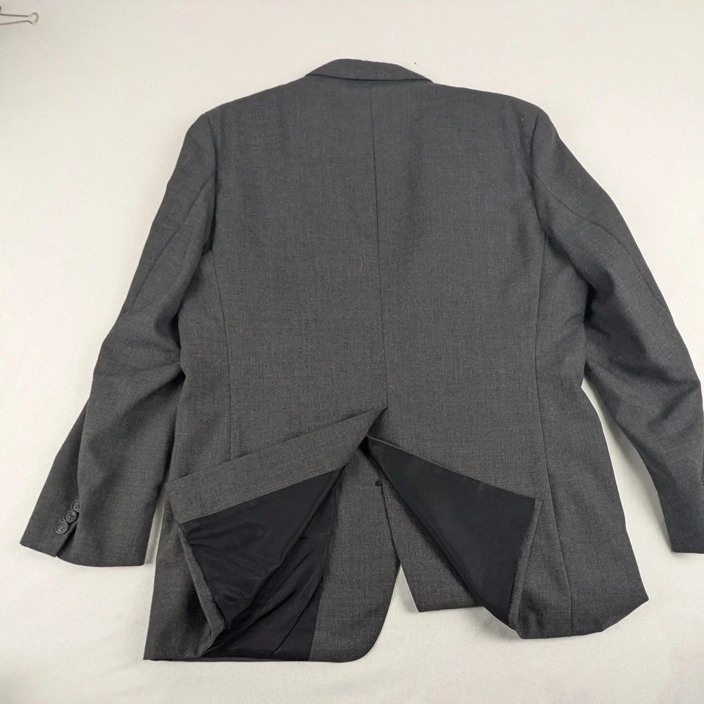 John‎ Farley Clothiers Mens Grey Two Button Suit 41R Made in USA Professional